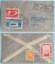 PARAGUAY a BRASILE a GERMANIA 1935 ZEPPELIN, 16° SAF 1° copertura volo navetta