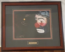 Framed HITCHIN' A RIDE Emmett Kelly w/ Train Sue Poeteete Limited Edition 13/500
