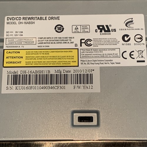 PHILIPS DH-16ABSH 16x SATA DVD/CD REWRITABLE DRIVE - DH-16ABSH11B - Picture 3 of 6