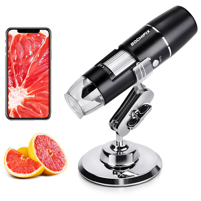 Handheld WiFi 50-1000X Magnification USB Digital Microscope Wireless with  Stand