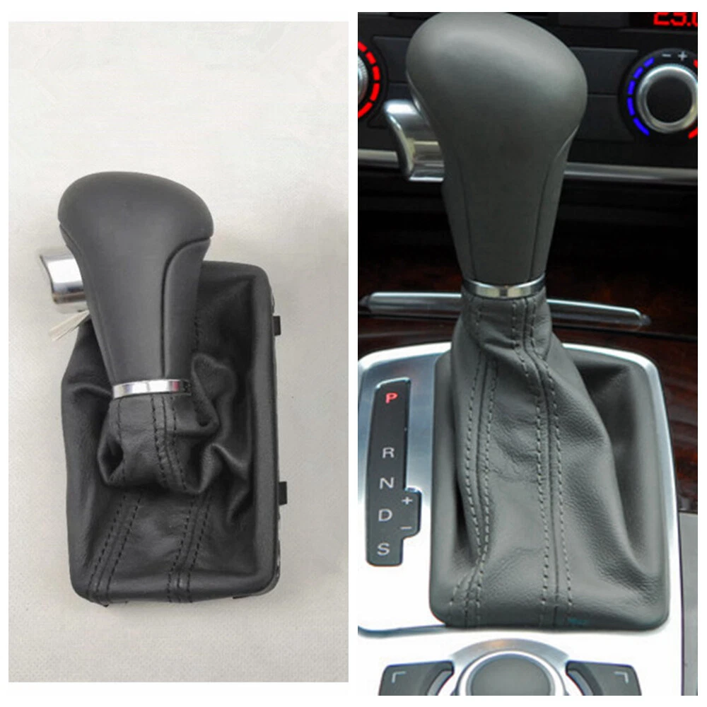 PU Leather AT Gear shift Knob Gaiter For Audi A6 C6 2005 2011