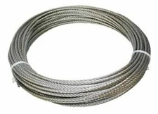 316 Stainless Steel Wire Rope Cable, 3/16, 7x19, 50 ft, Made in Korea