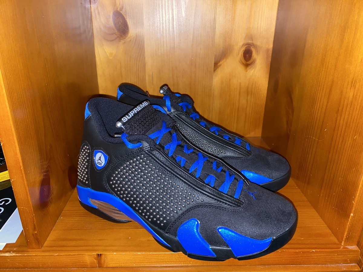 Supreme Air Jordan 14 Retro Black/ Varsity Royal Blue Brand Supreme Air Jordan 14 Retro Black/ Varsity Royal Blue Brand