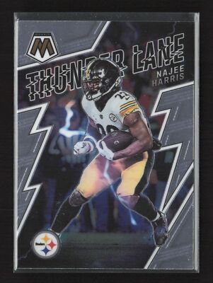 2022 Panini Mosaic Football Thunder Lane Najee Harris #TL-5 Pittsburgh Steelers