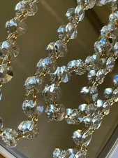 6.6 Feet Chandelier Crystal Bead Chain Prism Parts AAA 30% Lead K9 Gold 14mm