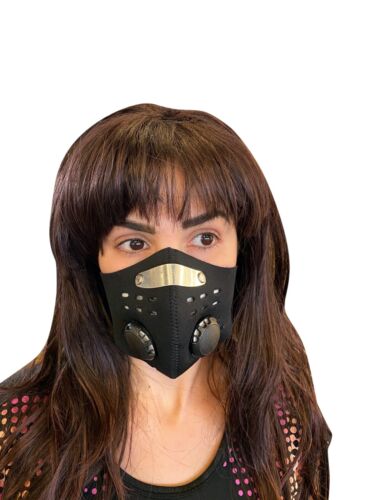 Aktivkohle Luftreinigung Gesichtsmaske Radfahren Wiederverwendbarer Filter Dunstventil - Bild 10 von 11
