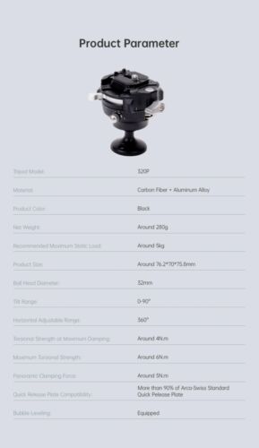 FALCAM F38 Pro QR Trigger Inverted Ball Head for TreeRoot Quick Lock Tripod New - Picture 9 of 12