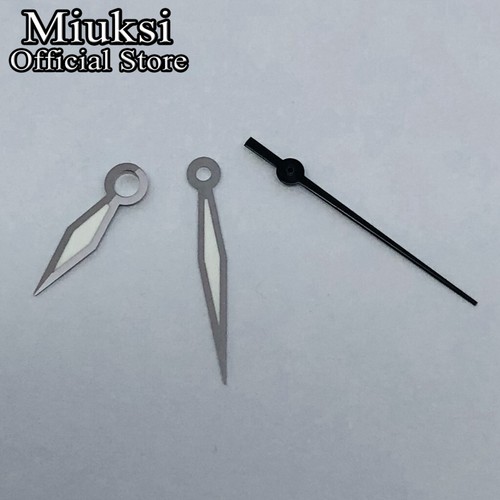 Miuksi silver blue watch hands green luminous hands fit NH35 NH36 ETA2824 PT5000 - Picture 10 of 11