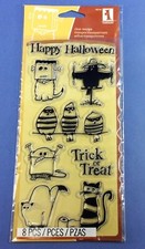 Inkadinkado - Happy Halloween - Clear Stamps - 8 Pcs Halloween
