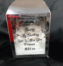 Personalised Graveside Candle Memorial Lantern Remembrance Tribute Grave Memory