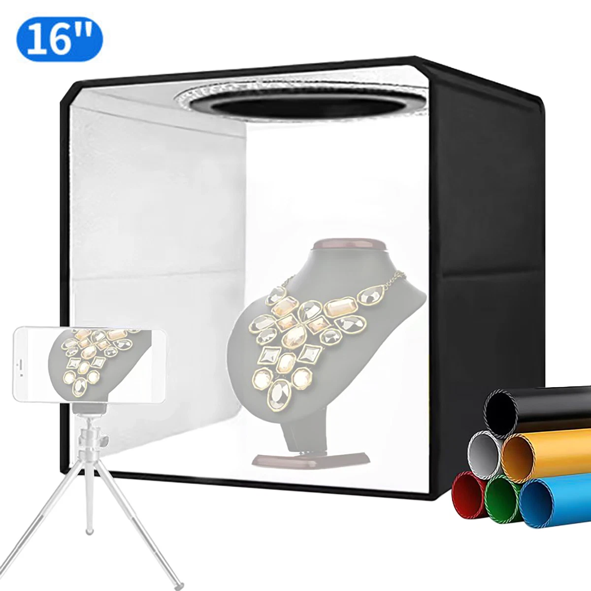 16 Portable Photography Light Tent Box Kit For Studio Product Photography B3N0
