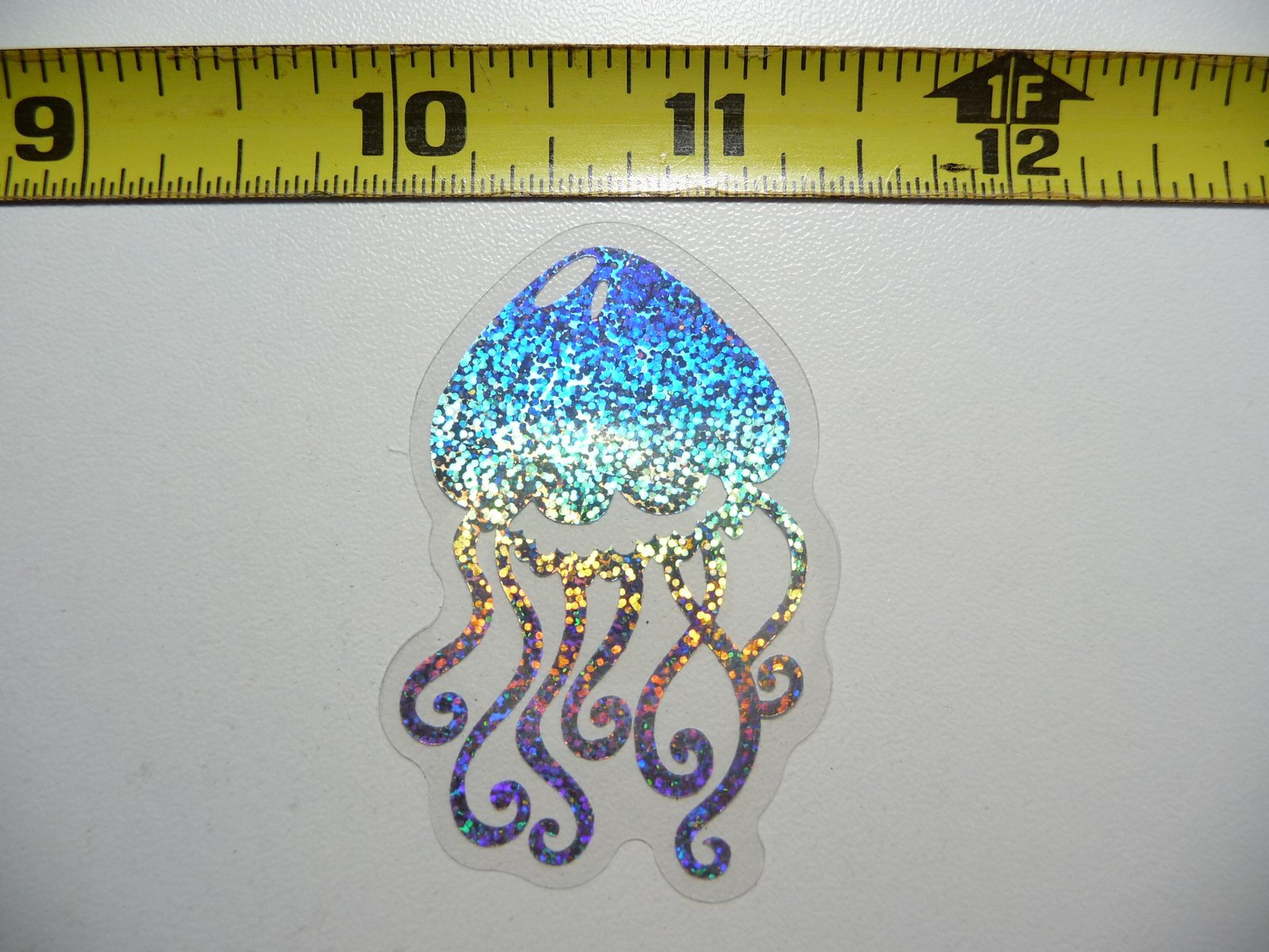 HOLOGRAPHIC JELLYFISH STICKER DECAL OCEAN SEA LIFE SPARKLE