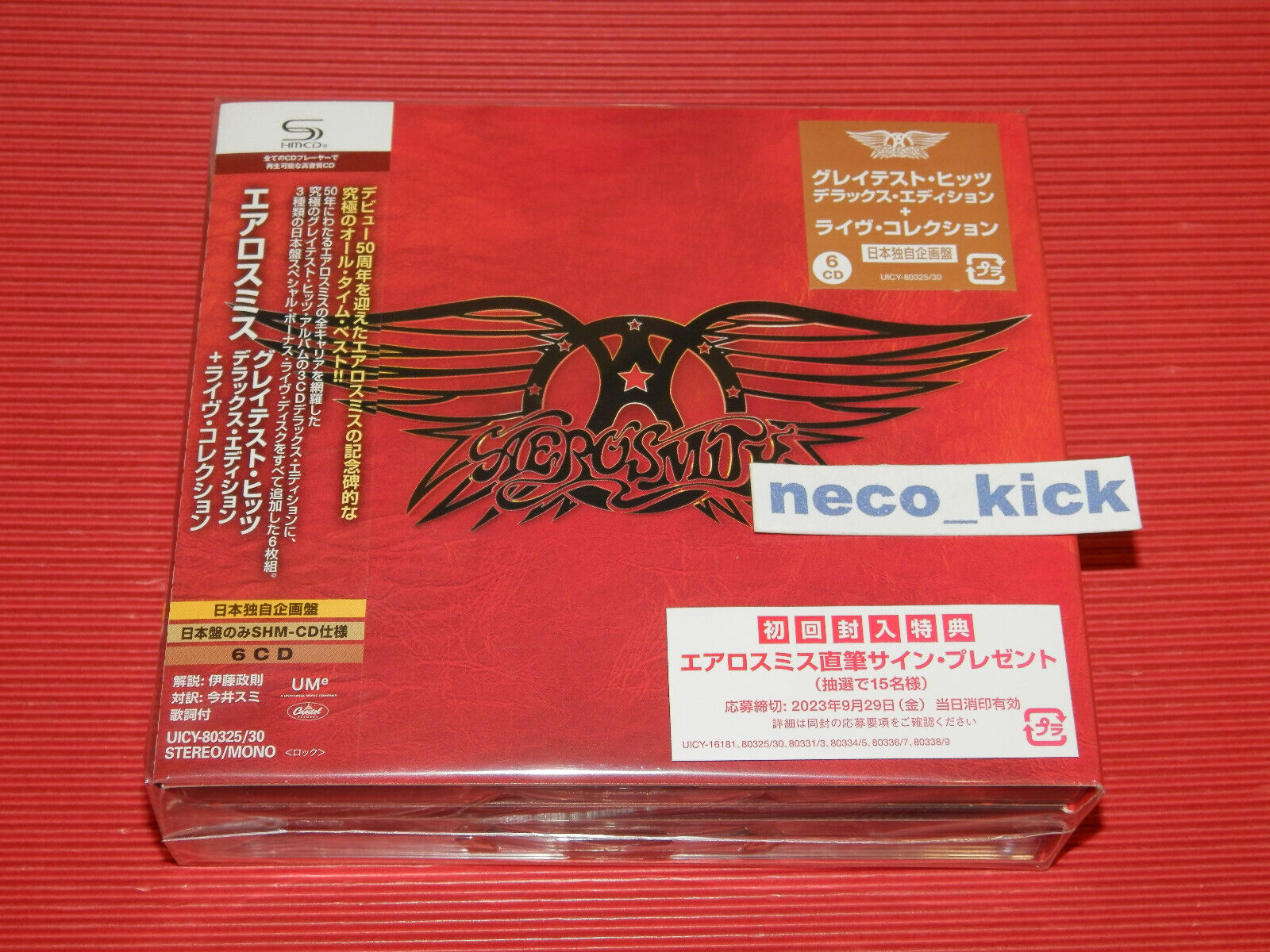 6WT 2023 AEROSMITH GREATEST HITS DELUXE EDITION + LIVE COLLECTION JAPAN 6  SHM CD