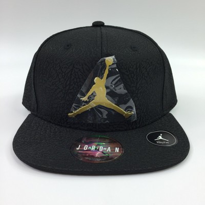black and gold jordan snapback