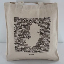 Best of New Jersey Tote Bag Canvas 13.5" X 14.5" Side and Bottom Gussets