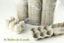51 BOITES CARTON POUR 6 OEUFS EMBALLAGE VENTE A LA FERME TRANSPORT