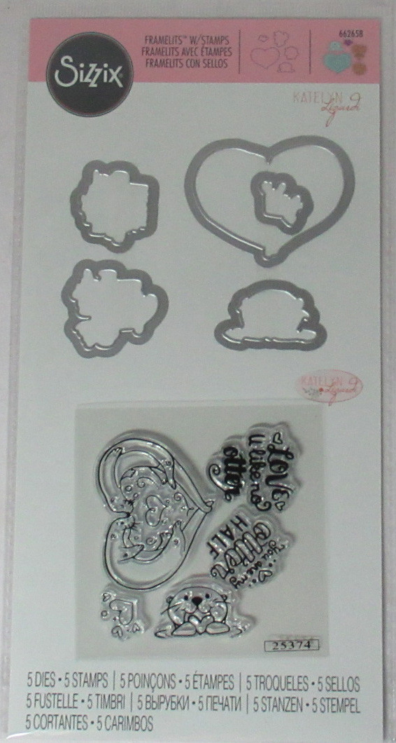 Sizzix Stamps & Dies Set - Otter Themed, For Scrapbooking, Card Making, Paper Crafts