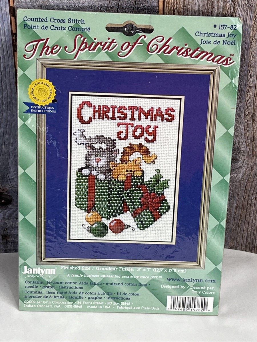 にりたに NEW Janlynn Counted Cross Stitch The Spirit Of Christmas Joy