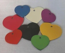 CUSTOM ENGRAVED DOG HEART TAG DOUBLE SIDED PERSONALIZED ID DOG CAT CHARM TAGS