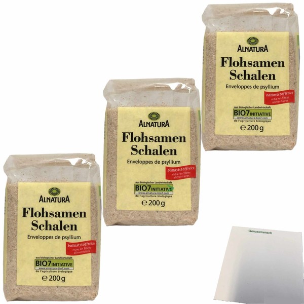 Alnatura Flohsamen Schalen Bio-QualitäT 3Er Pack 3X200G Packung Usy Block-image