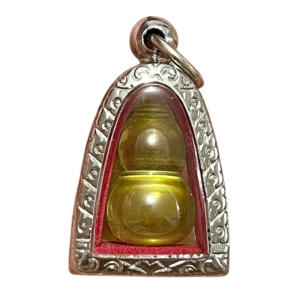 Amuleto tailandês Naga Eye Leklai Energy Protect pedra cristal verde Lp Somporn K412 - Imagem 3 de 4