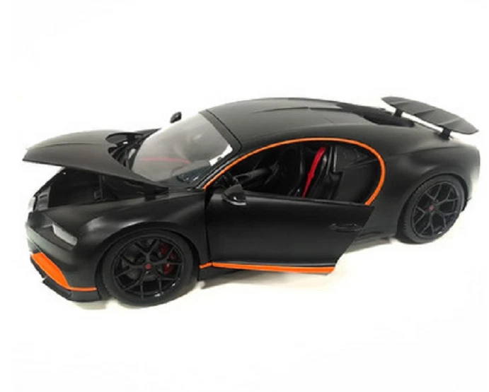 Bburago 1:18 Bugatti Chiron Sport Matte Black Diecast Model Racing Car - Image 3 of 4