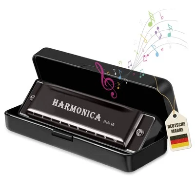 INSTINKTIVE-OASE Mundharmonika Mundharmonica Diatonische Harmonica inkl. Schutz-Etui Musik Lernen
