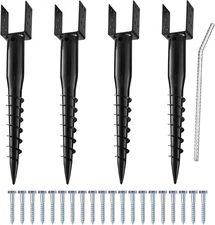 Premium No Dig Ground Anchor DIY Screw in Stake U-Model 27 Inch Fits Standard...