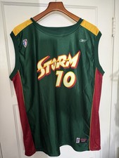 Vintage Reebok WNBA Seattle Storm Sue Bird 10 Jersey “For Athlete” Fit Adult 2XL