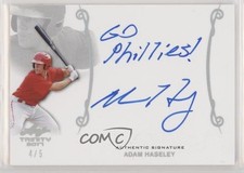 2017 Leaf Trinity Signatures Silver Holofoil Spectrum 4/5 Adam Haseley Auto jc3