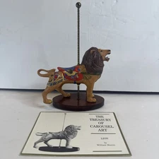 Franklin Mint The Treasury of Carousel Art: LION In Original Box 1988 NEW