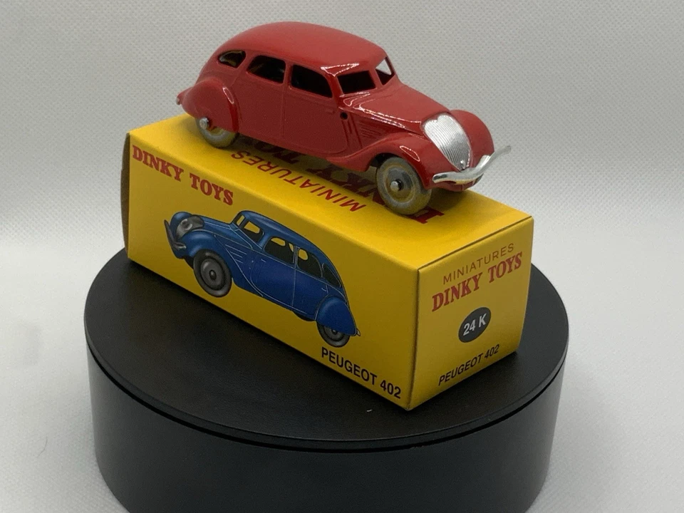 Dinky Toys Peugeot 402 Atlas Reproducción 24k En Rojo Sin usar, en caja Foto 3 de 4