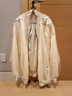 Rick Owen Peter Flight Jacket Fogachine S/S22 Milk 50 IT