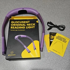 Glocusent LED Neck Reading Light - Purple 