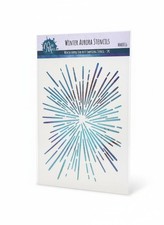 Winter Aurora Star Burst Embossing A5 Stencil by Mark Maker