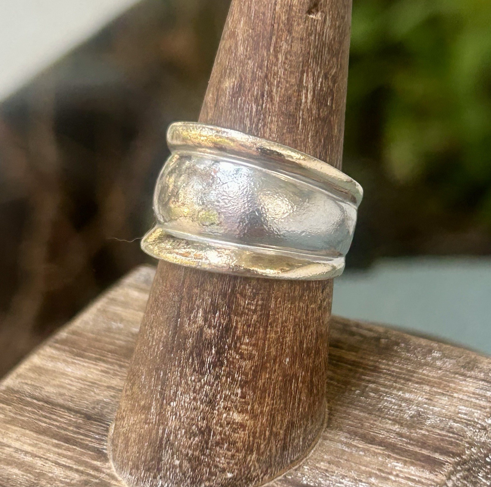 Sterling Silver Seta Ring Two Tone Gold Silver 92… - image 3