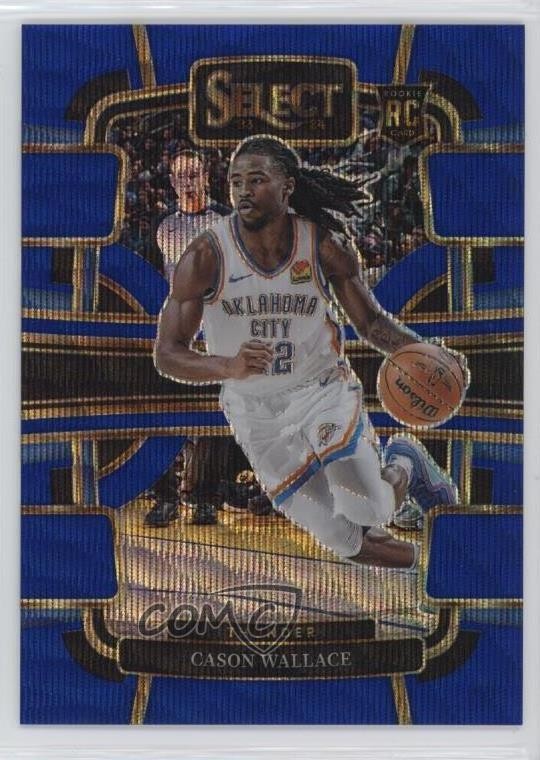 2023 Panini Select Concourse Blue Wave Prizm 65/75 Cason Wallace Rookie RC 19cx