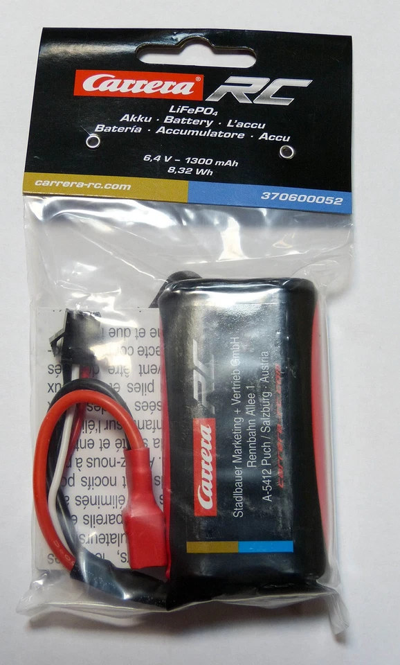 Carrera RC 370600052 Akku 6,4V 1300mAh Lionen Batterie
