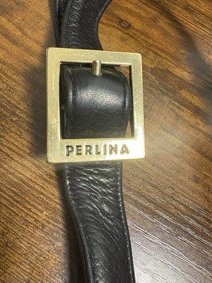 Vintage PERLINA New York Luxurious Black Leather Hobo Bag  display picture 1