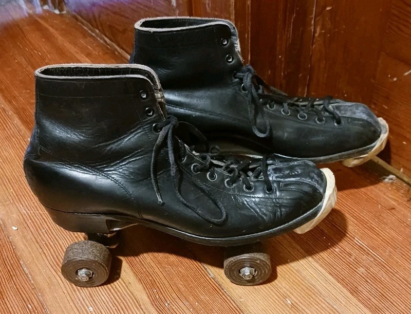  Vintage Hyde Athletic Shoe Black Roller Skates Sz Mens 10 