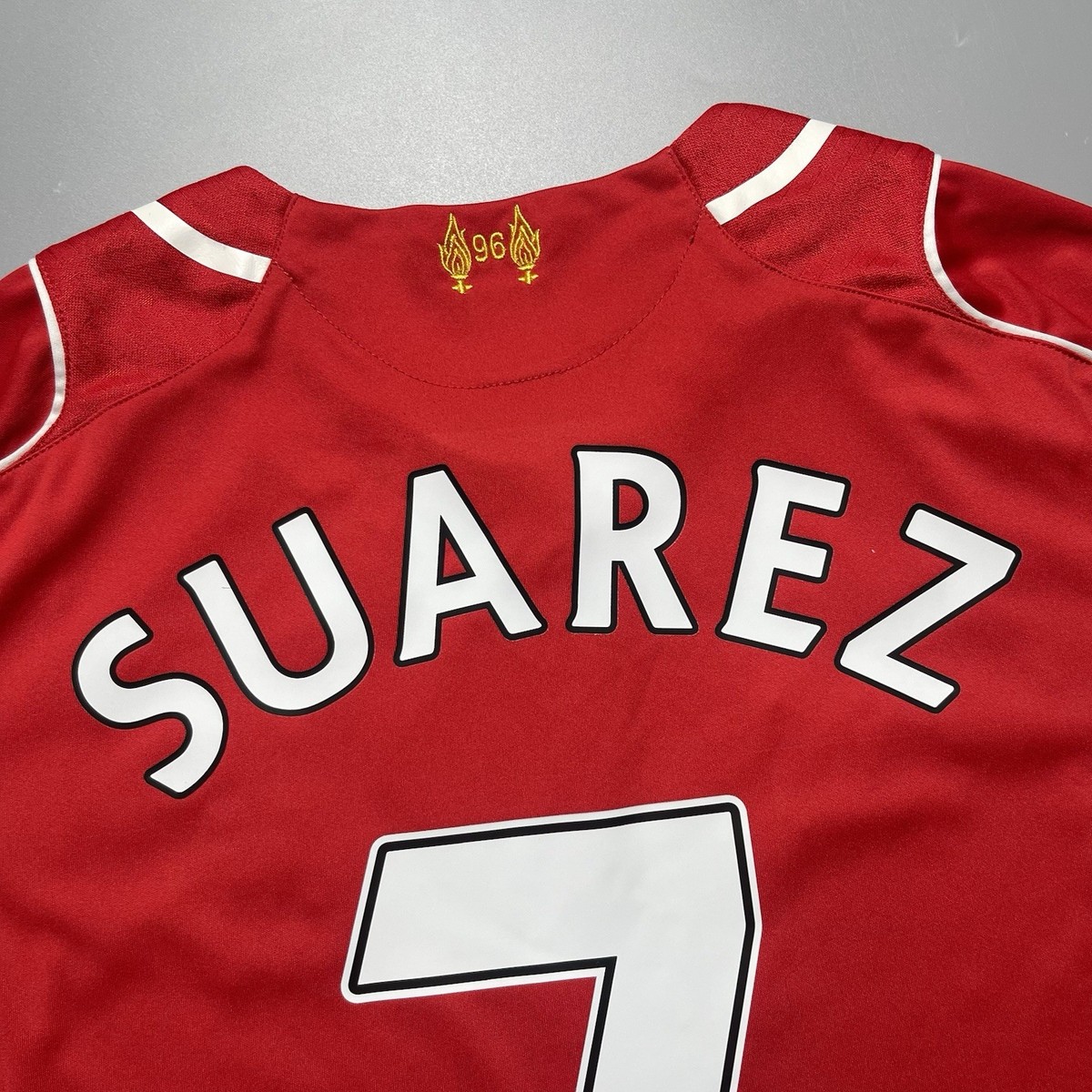 LIVERPOOL WARRIOR 2014/2015 FOOTBALL HOME JERSEY #7 LUIS SUAREZ