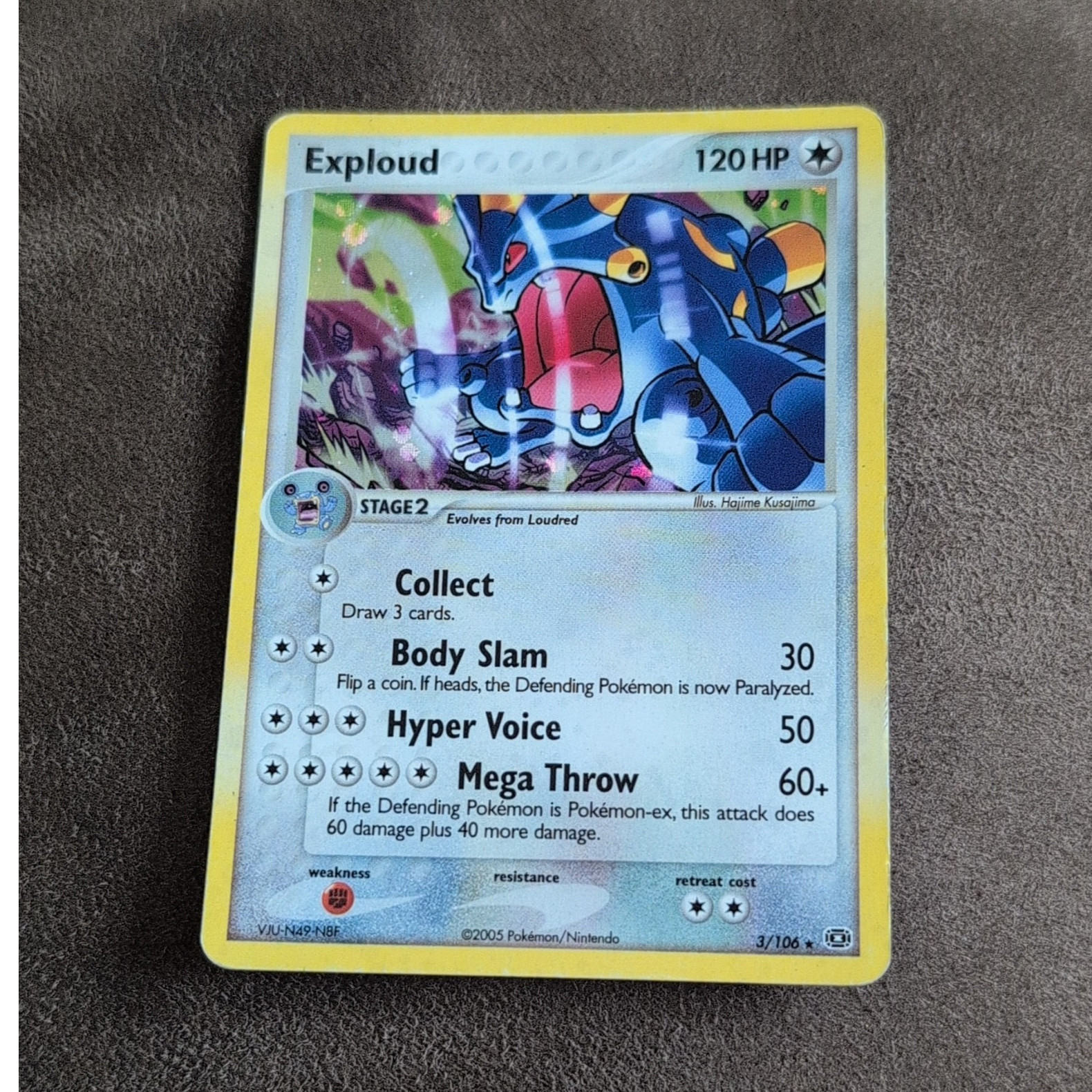 Exploud 3/106 EX Emerald Holo Rare Stage 2 120 HP Pokémon TCG (EN) 2005