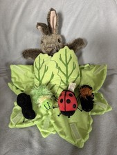 THE PUPPET CO. Rabbit in a lettuce with x2 Mini Beasts Hand Puppet VGC