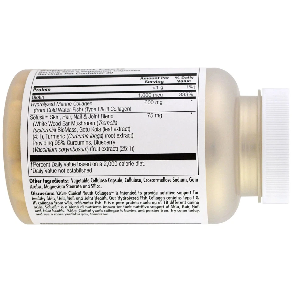 Clinical Youth Collagen™, 60 cápsulas vegetales Foto 3 de 3