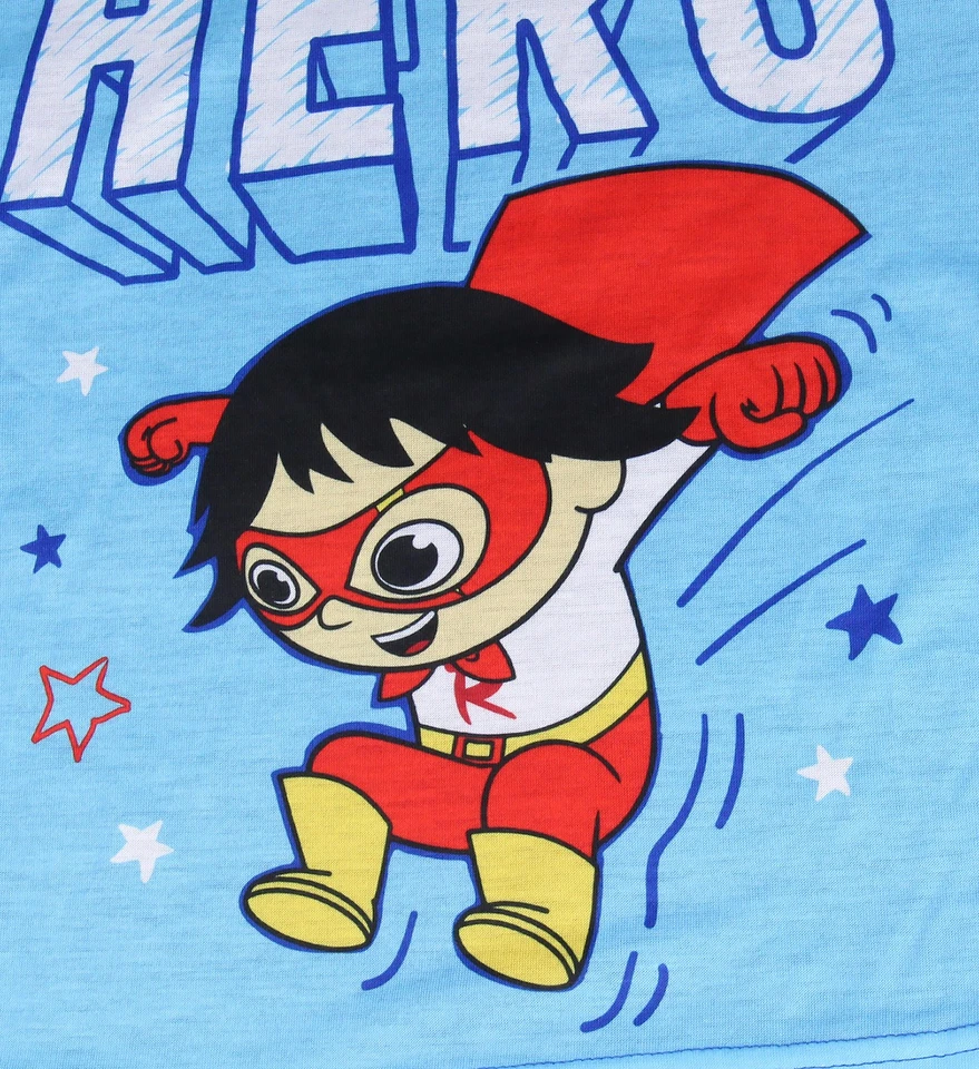 Conjunto de pijama Ryan's World Super Hero camisa y pantalones de felpa para niños Foto 3 de 4