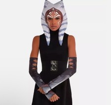Star Wars The Mandalorian Ahsoka Costume Kit Headpiece Sleeves Halloween NEW