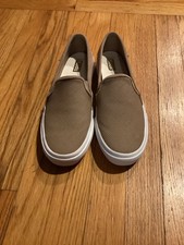 Keds Women's Double Decker Suede Taupe Shoes Slip On WH65447 Flat Soft insoles 8