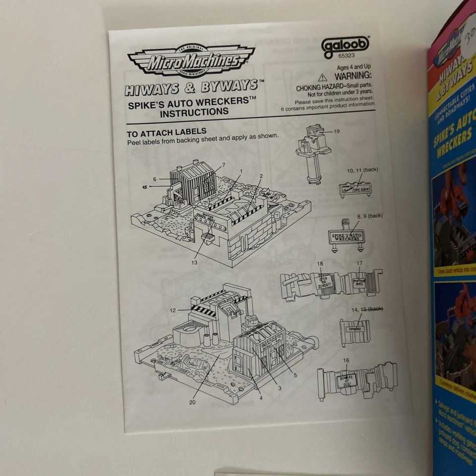 Micro Machines Hiways & Byways Spike's Auto Wreckers - Galoob 1996 Comp w/Box - Image 2 of 4