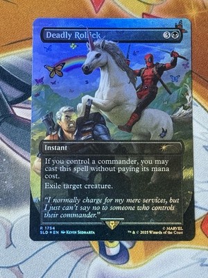 MTG Deadly Rollick Rainbow Foil Deadpool Secret Lair Drop 1754 SLD Magic TCG