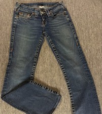 True Religion Jeans Y2K Boot Cut Flared Leg Bobby Medium Wash Size 27
